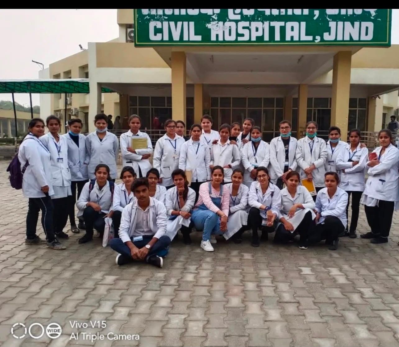 Students on clinical duty at Civil Hospital, Jind