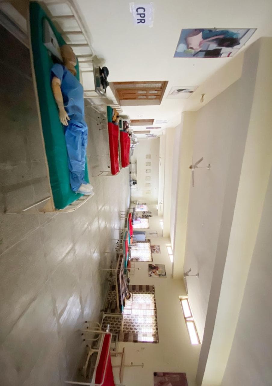 B.Sc Nursing students in a lab